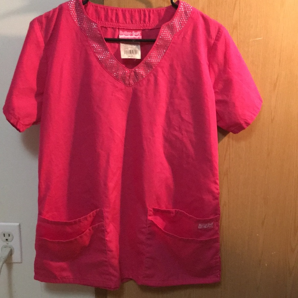 Sequined Scrub Top